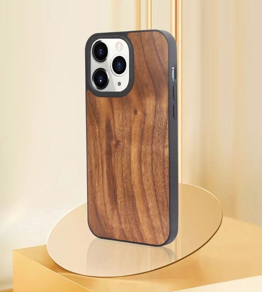 OTTOPRO Premium Cherry Wood Case -   Tempered Glass