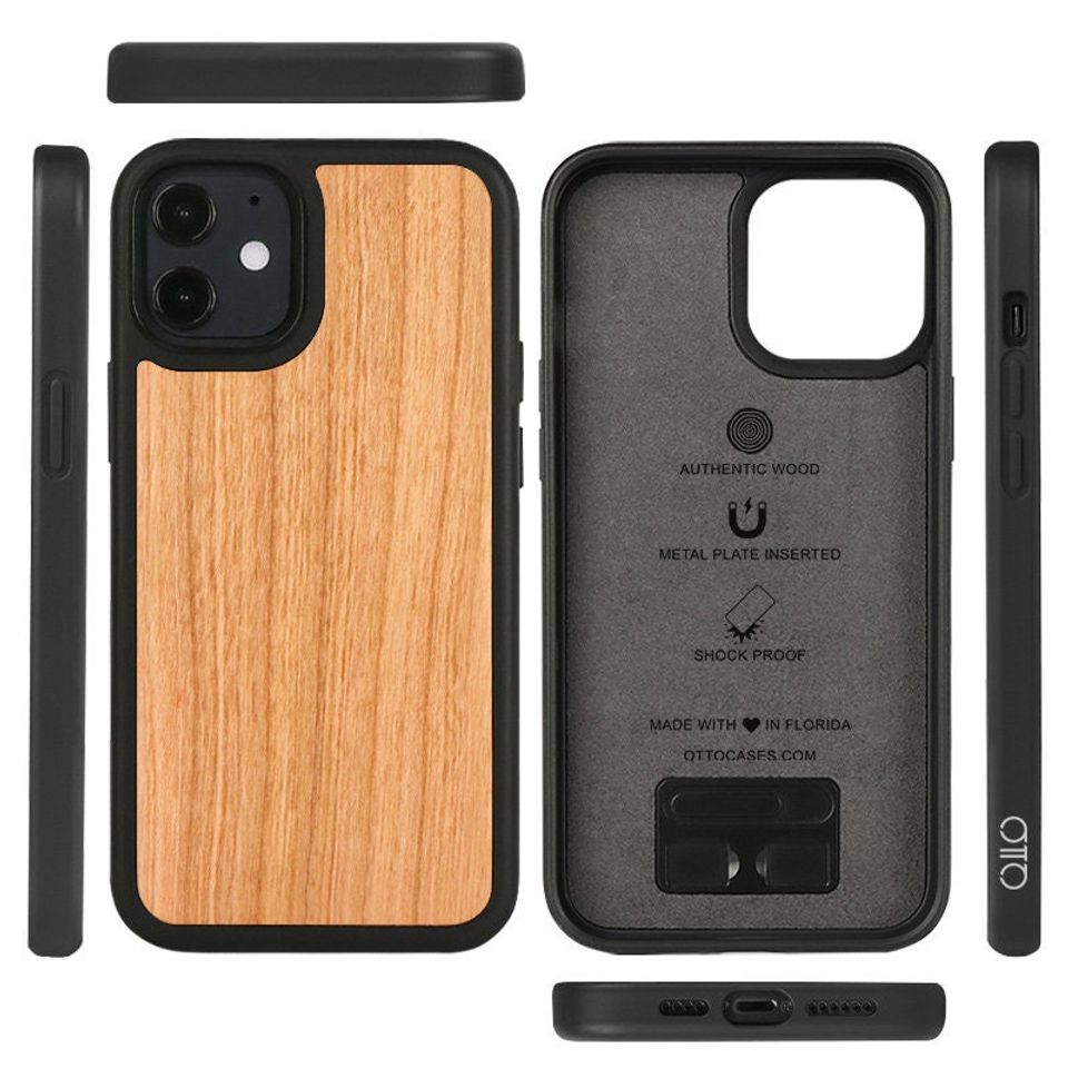 OTTOPRO Premium Cherry Wood Case -   Tempered Glass