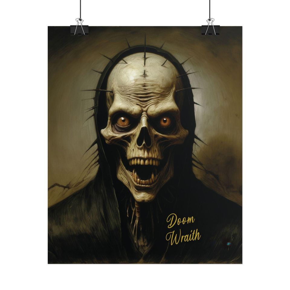 Horror Halloween Poster Print Dooom Wraith, Halloween Unique Home Decor