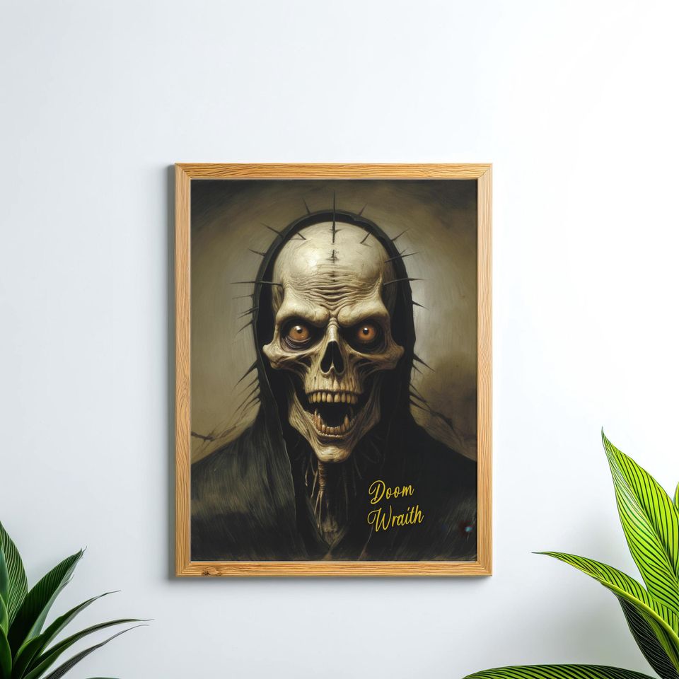 Horror Halloween Poster Print Dooom Wraith, Halloween Unique Home Decor