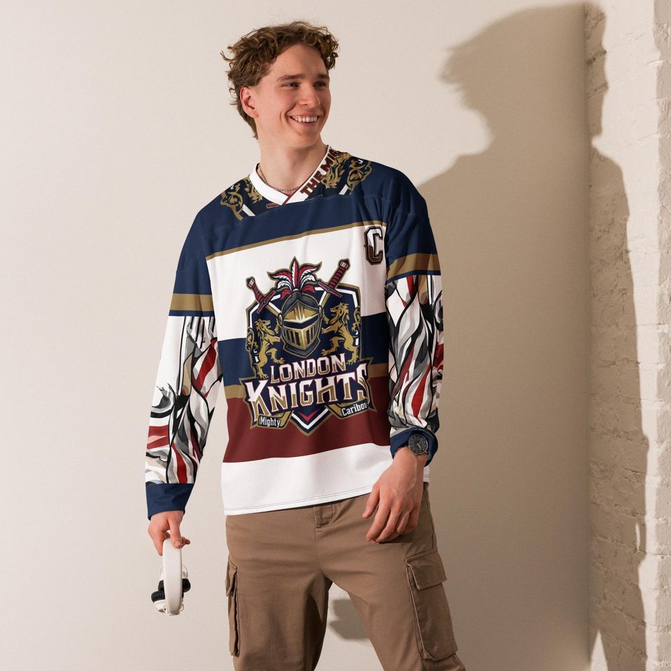 London Knights Ice Hockey Jersey Fan Merch Recycled hockey