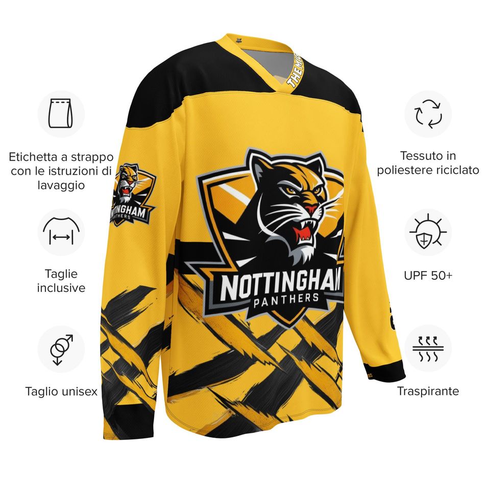 Nottingham Panthers EIHL Team, Fan Made, Ice Hockey Jersey