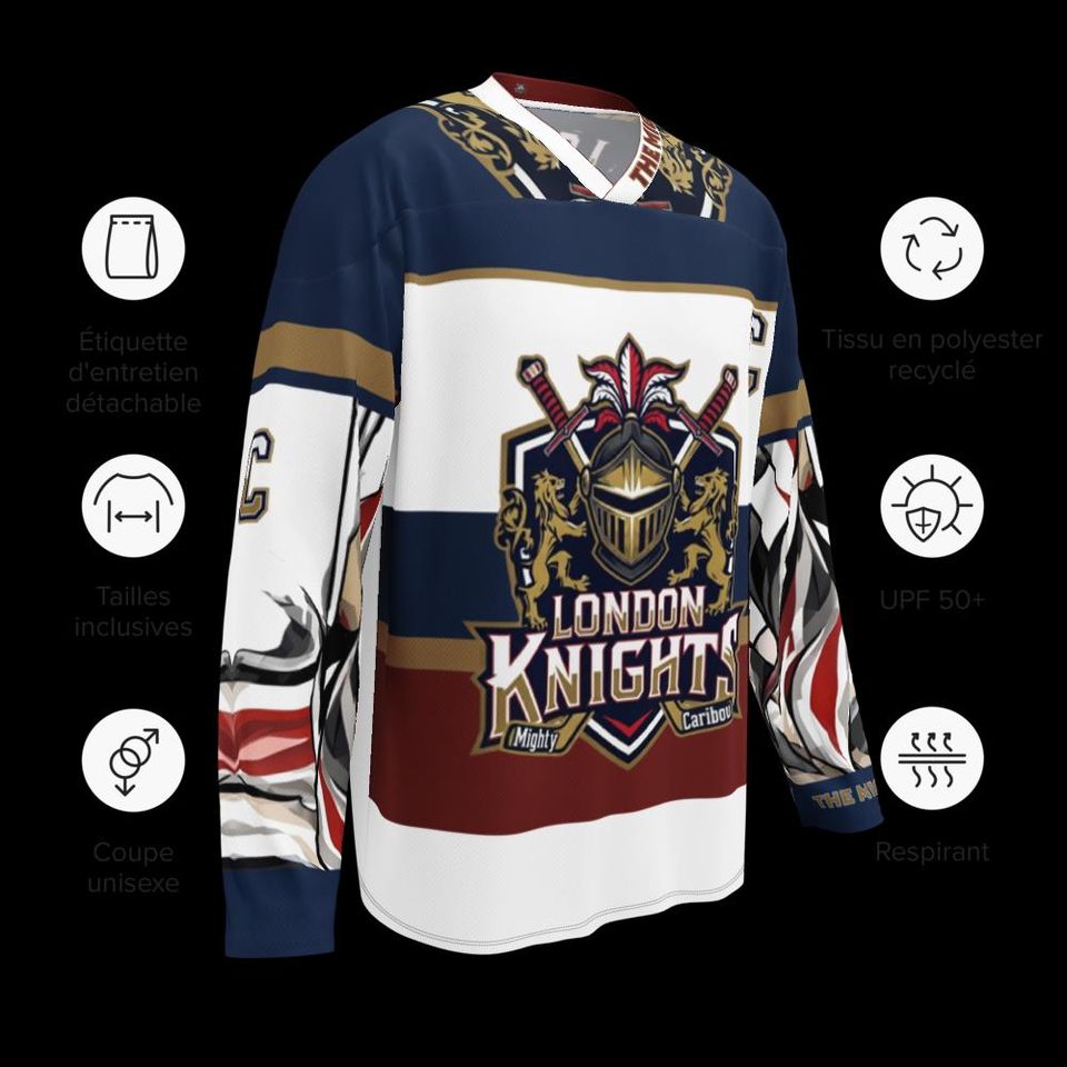 London Knights Ice Hockey Jersey Fan Merch Recycled hockey