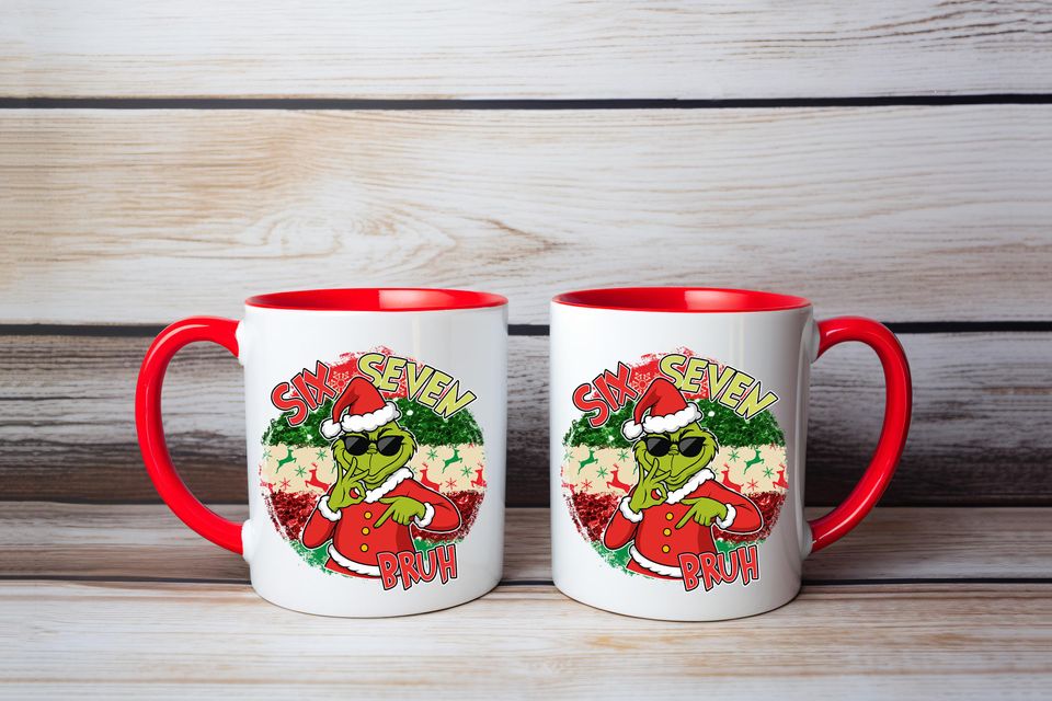 Holiday Coffee Mug: Funny 67 Meme funny character Hand (Ceramic, Dishwasher Safe)