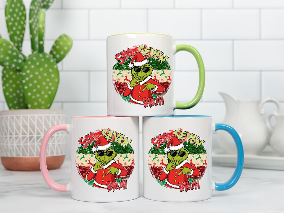 Holiday Coffee Mug: Funny 67 Meme funny character Hand (Ceramic, Dishwasher Safe)