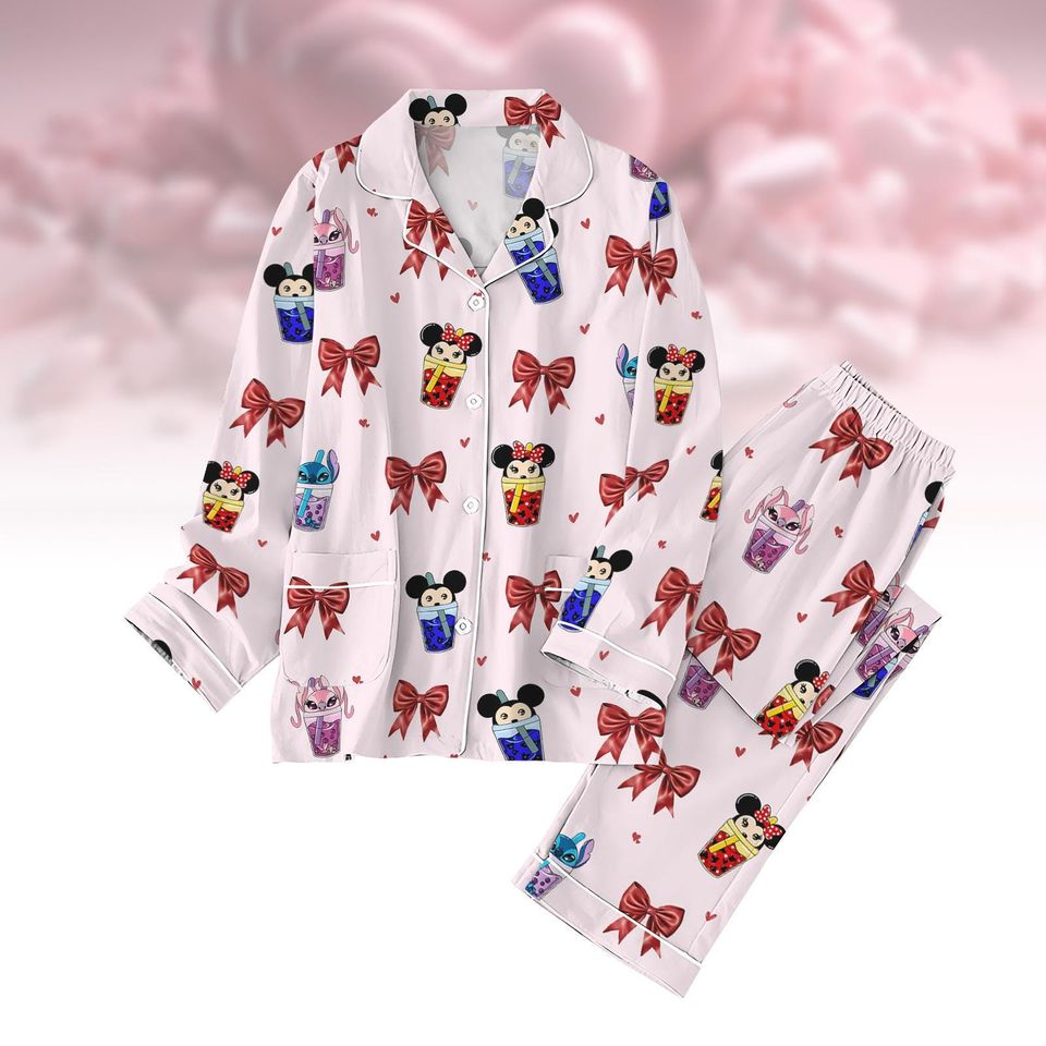 Mickey Bows Pajamas Set, Minnie Mickey Coquette Pajamas Set