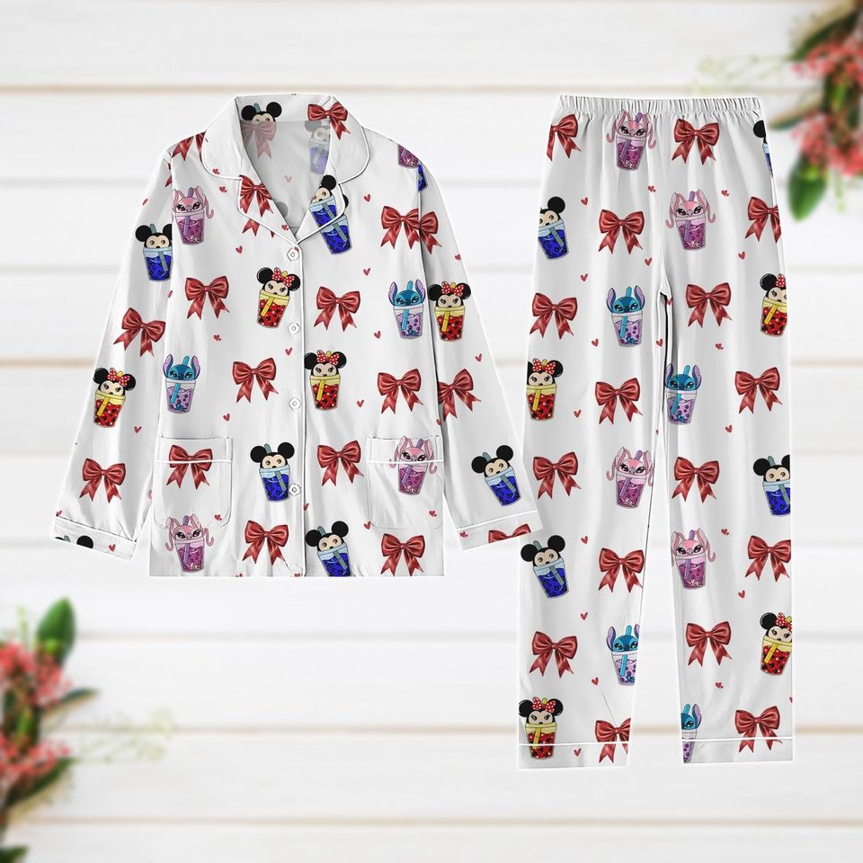 Mickey Bows Pajamas Set, Minnie Mickey Coquette Pajamas Set