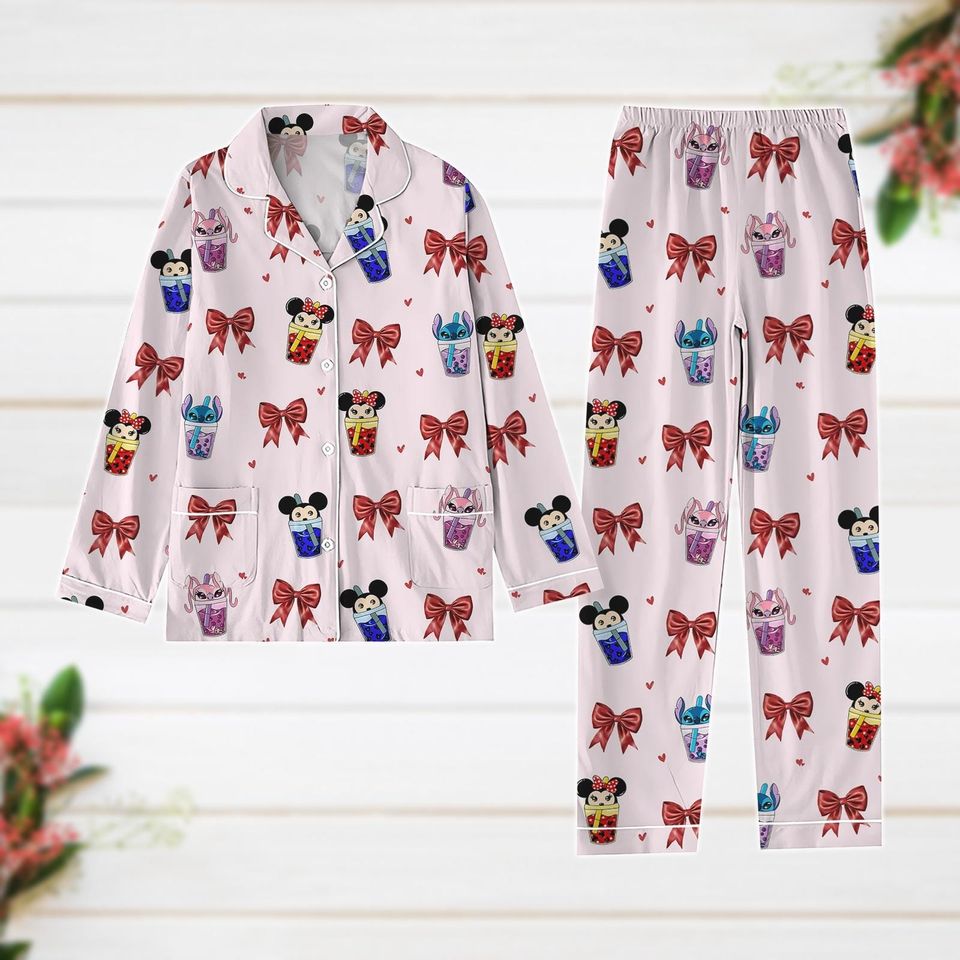 Mickey Bows Pajamas Set, Minnie Mickey Coquette Pajamas Set