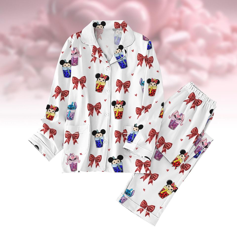 Mickey Bows Pajamas Set, Minnie Mickey Coquette Pajamas Set