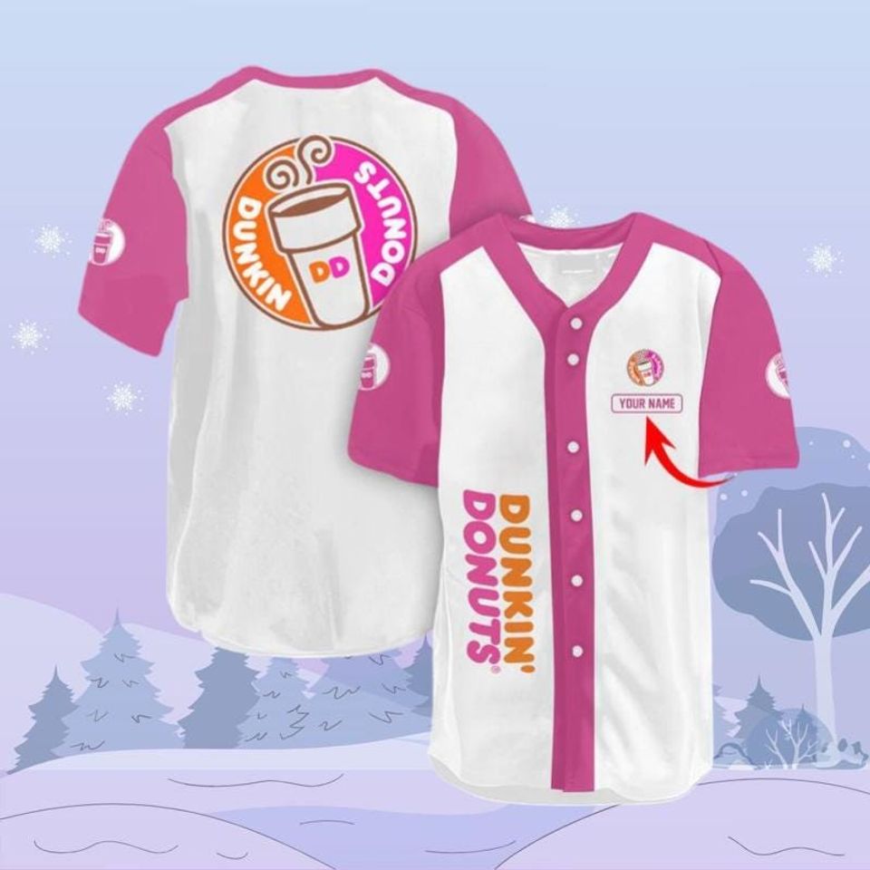 Personalized Dunkin Donuts Jersey, Coffee Addict Baseball Jersey Shirt