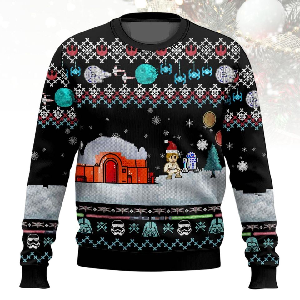 Star Wars Christmas Ugly Sweater, R2D2 Holiday Sweater