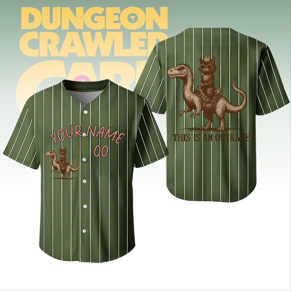 Personalized Dungeon Crawler Carl Baseball Jersey, Princess Donut and Mongo Jersey