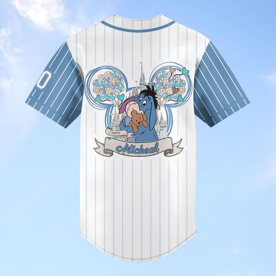 Personalized Disney Eeyore Baseball Jersey, Custom Disney Shirt
