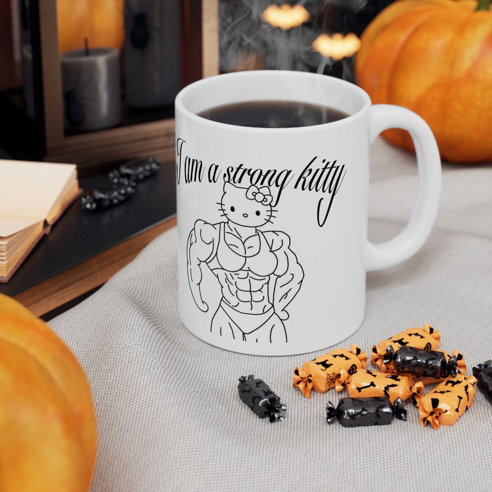 A Strong Hello Kitty Funny Ceramic Coffee Mug