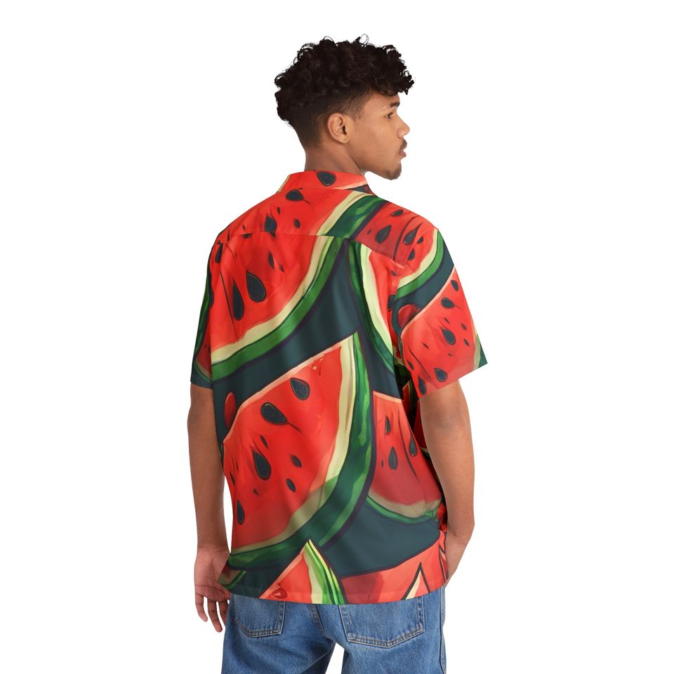 Men's Hawaiian Shirt - Watermelon Design