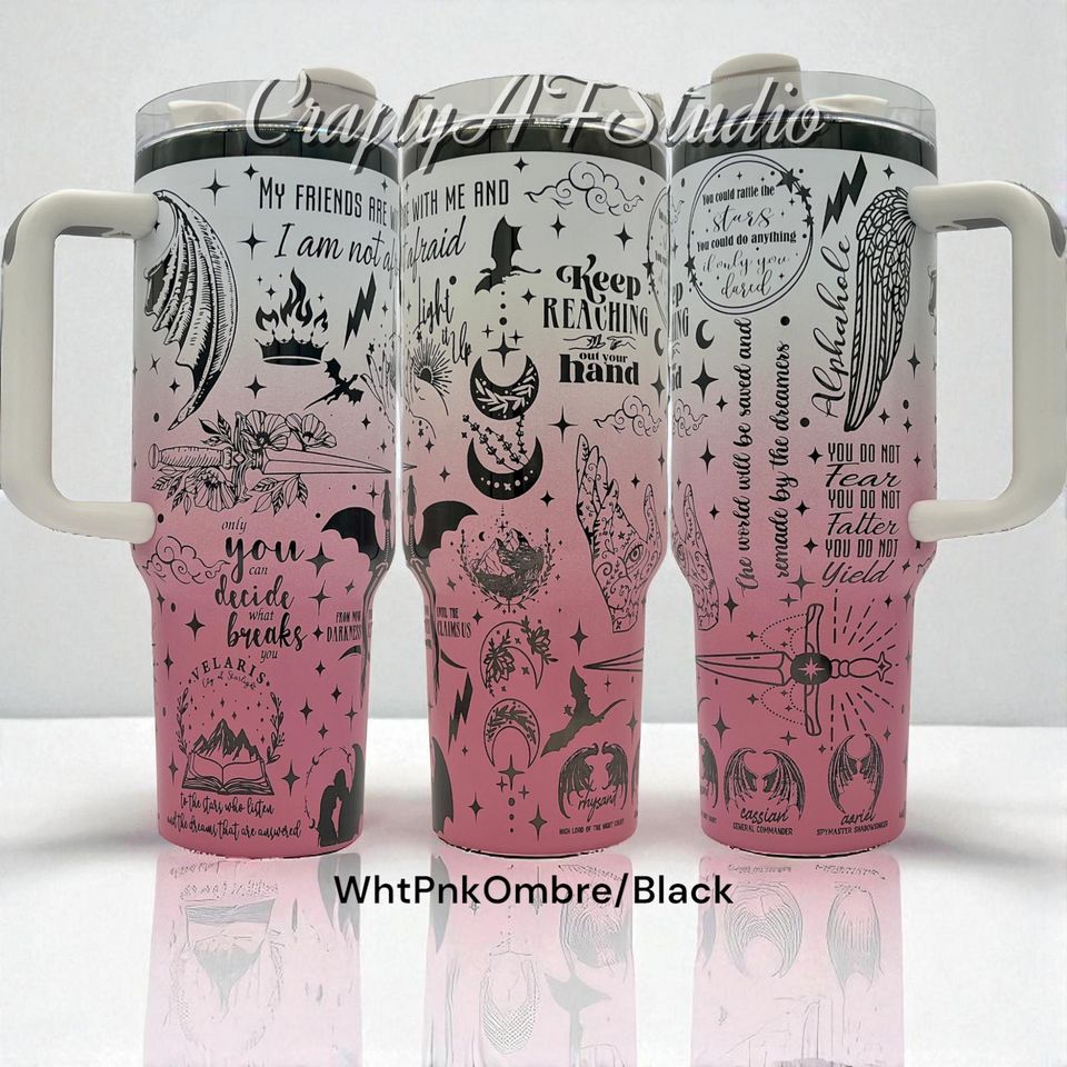 40oz MaasVerse Laser Engraved Tumbler: Acotar Velaris SJMverse
