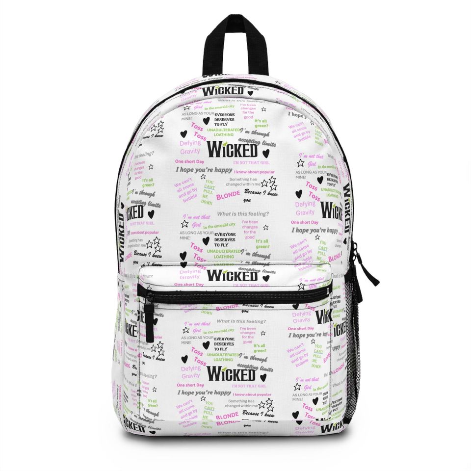 Wicked the Musical Inspired sayings Pink Backpack