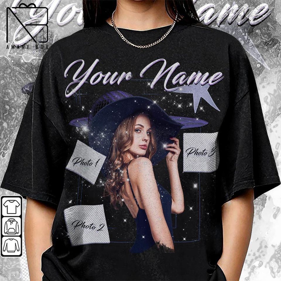 Custom Your Photos Own Bootleg Idea Amare Box 90s Shirt, Insert Your Design