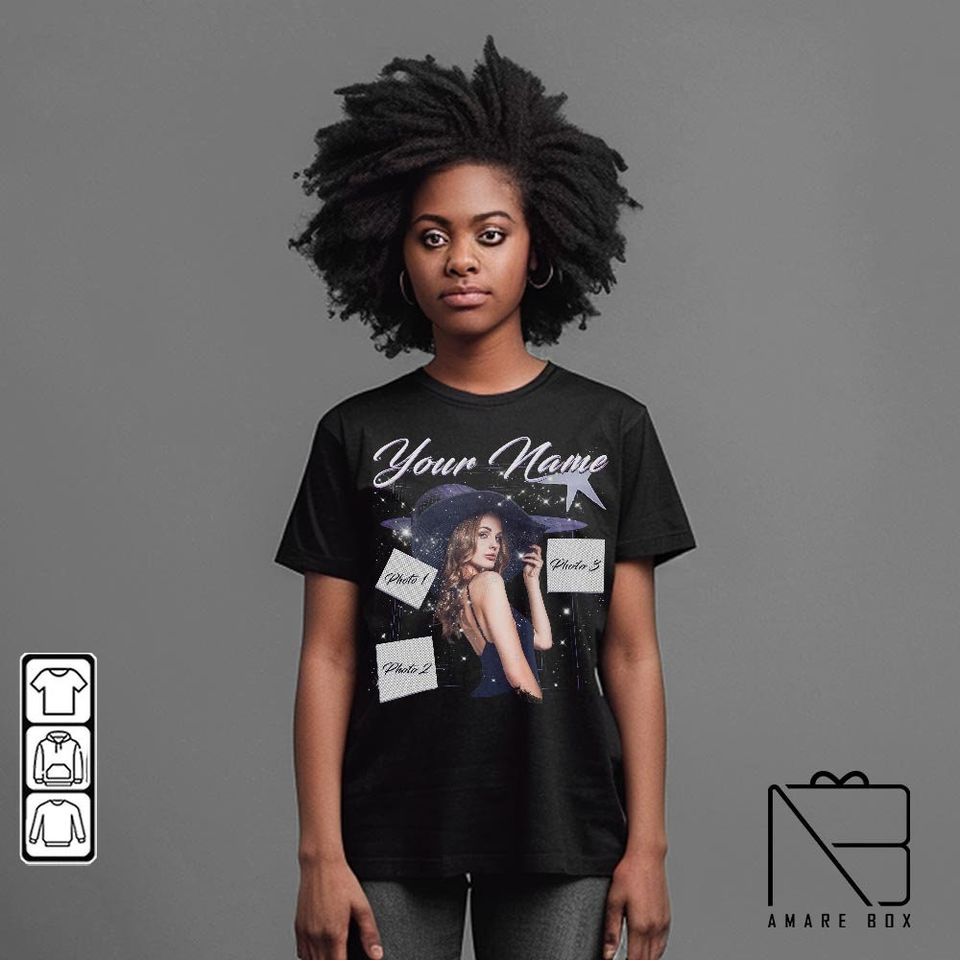 Custom Your Photos Own Bootleg Idea Amare Box 90s Shirt, Insert Your Design