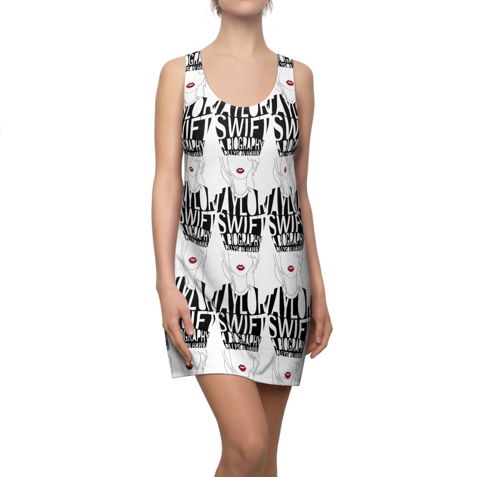 Taylor's Red Lip Silhouette Women's Racerback Dress
