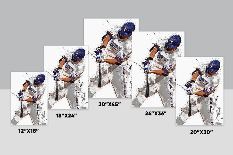 Corey Seager Texas Rangers Poster Baseball Wall Art UnFramed Print Home Decor