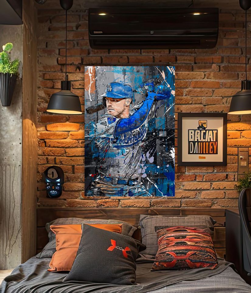 Freddie Freeman Poster Los Angeles Dodgers Print Baseball Wall Art Print Home Decor