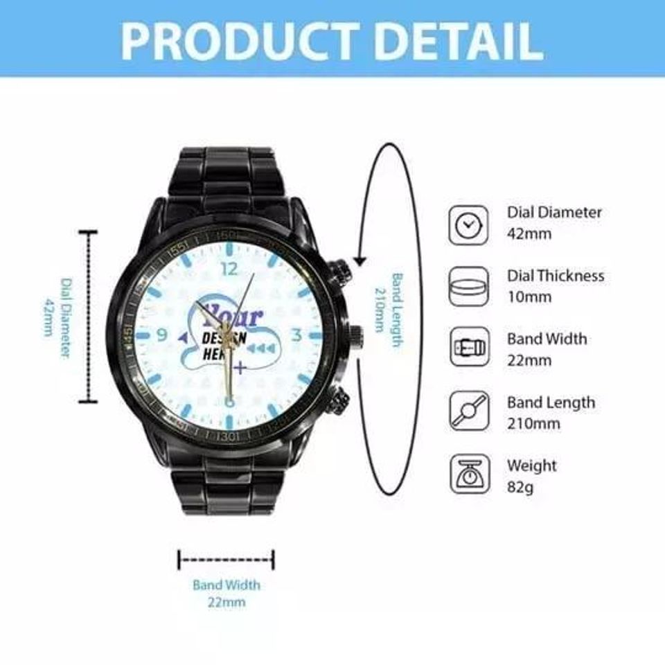 Canberra Raiders Personalized New Black Hand Watch Gift For Fans