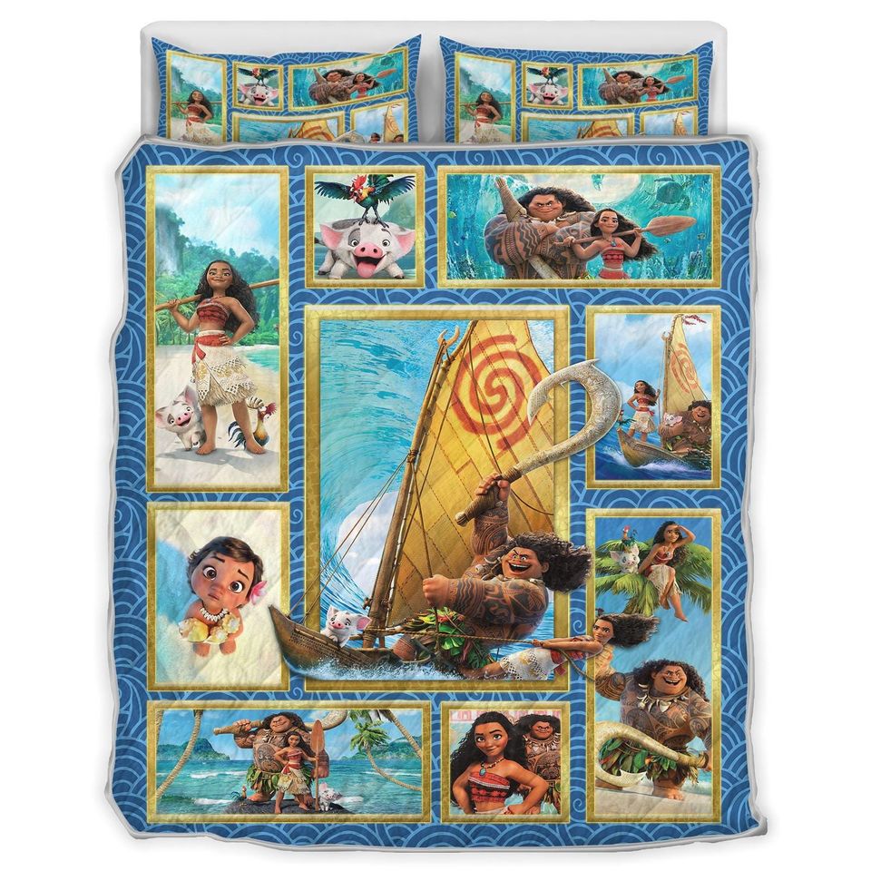 Moana Princess Bed Set - Disney Bedding for Kids