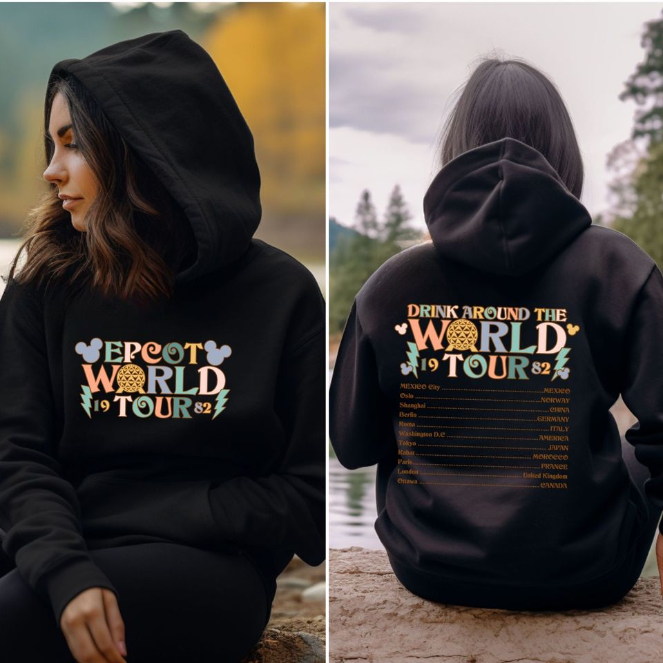Two-Sided Retro Epcot World Tour Sweatshirt, Mickey And Friends
