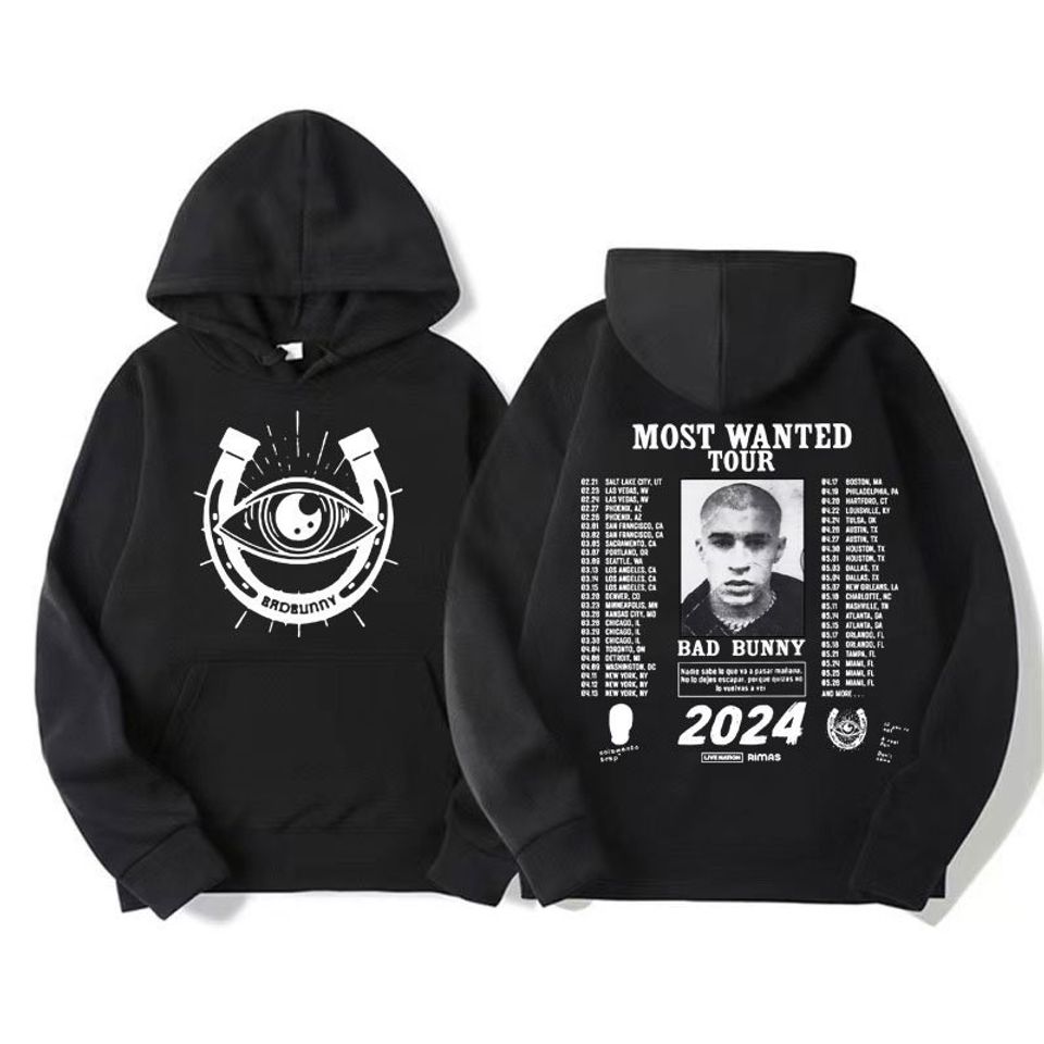 Bad Bunny The Most Wanted 2024 Tour Hoodies