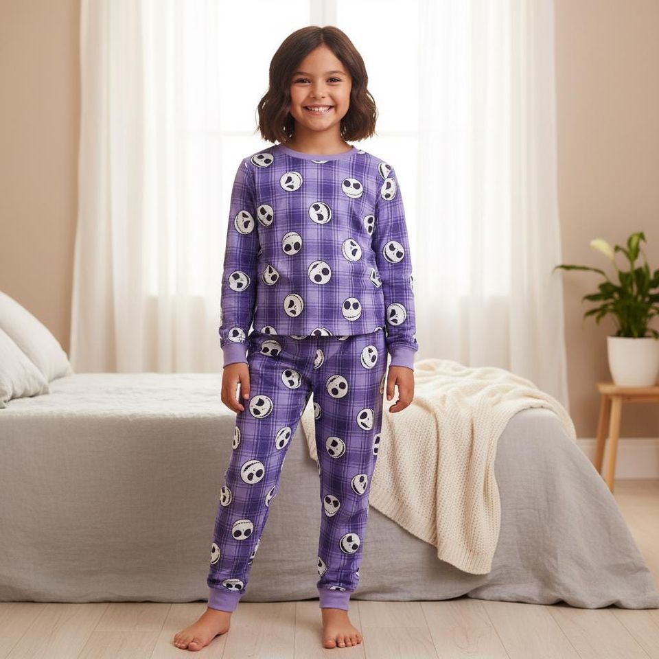 Jack Skellington Family Pajamas Set - Halloween Long Pajamas, Spooky Sleepwear, Matching Nightwear for Family