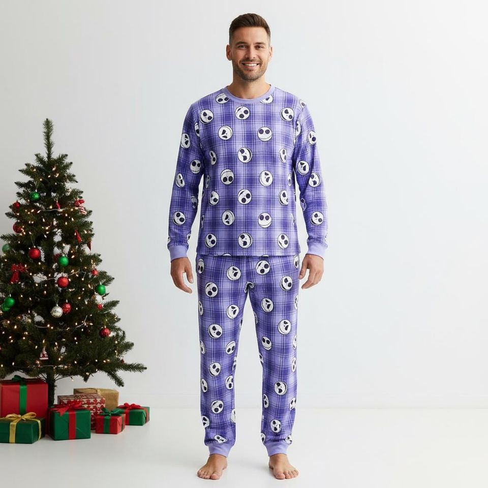 Jack Skellington Family Pajamas Set - Halloween Long Pajamas, Spooky Sleepwear, Matching Nightwear for Family