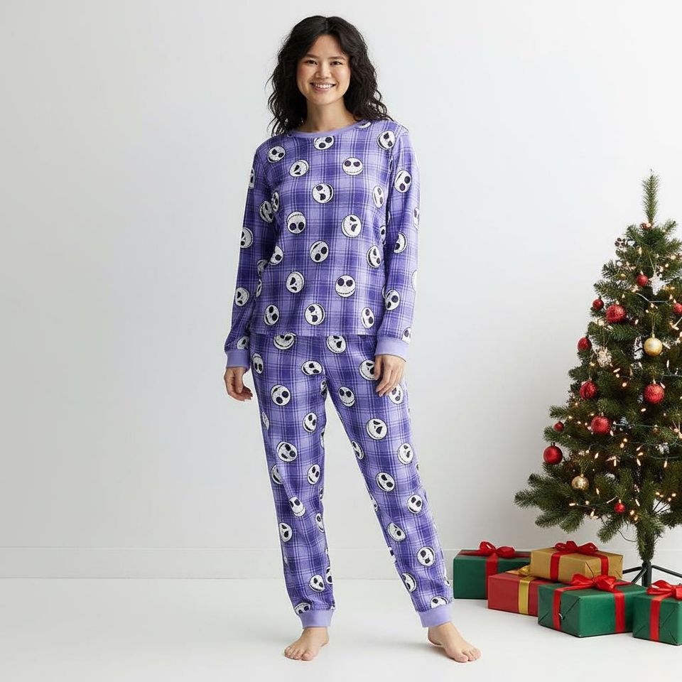 Jack Skellington Family Pajamas Set - Halloween Long Pajamas, Spooky Sleepwear, Matching Nightwear for Family