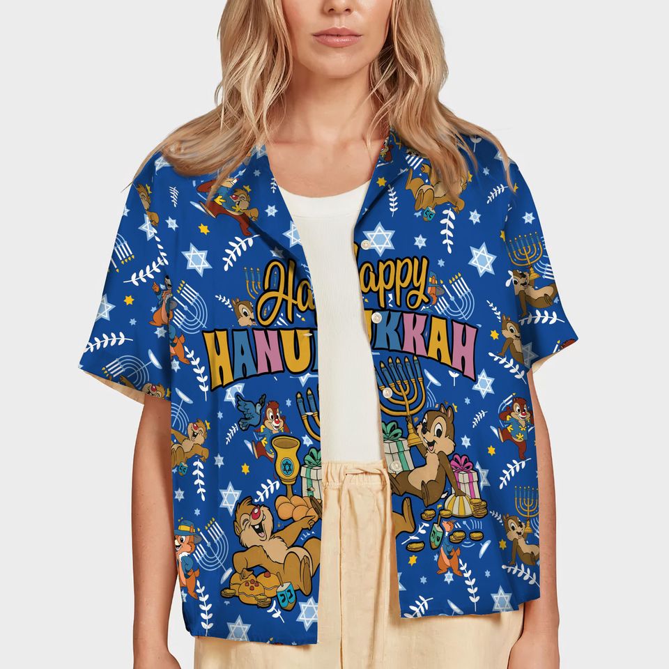 Disney Chip n Dale Happy Hanukkah 2024 Hawaiian