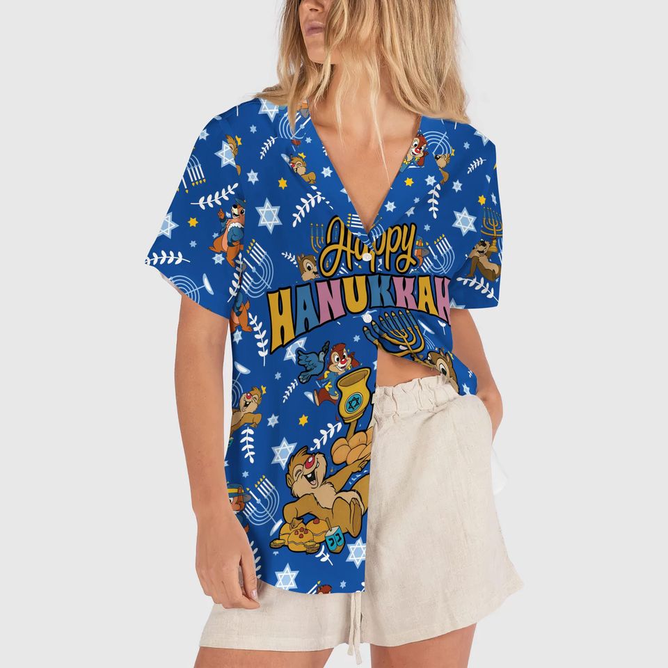 Disney Chip n Dale Happy Hanukkah 2024 Hawaiian