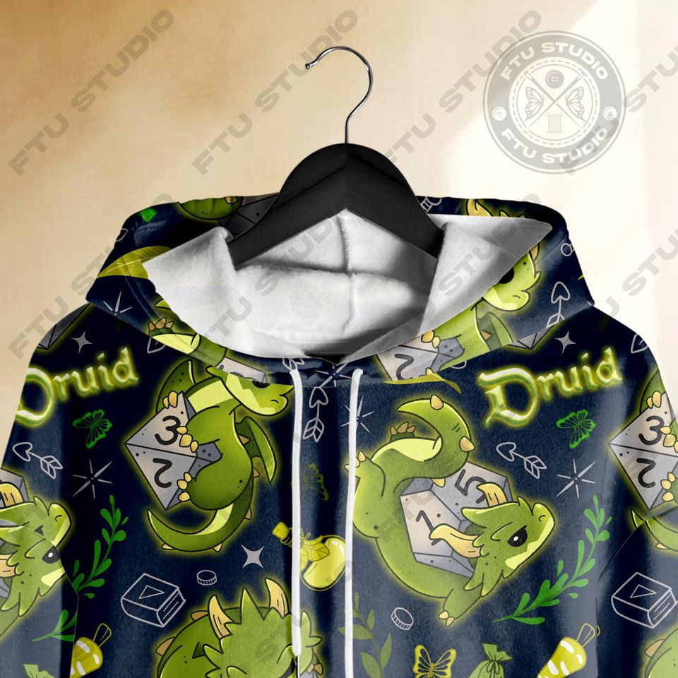 Dragon Druid Hoodie: Dungeon Master Gaming Sweatshirt