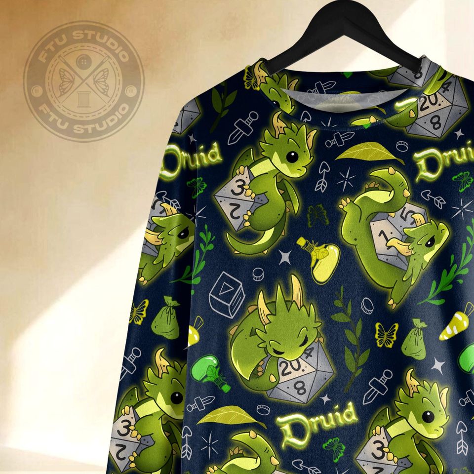 Dragon Druid Hoodie: Dungeon Master Gaming Sweatshirt
