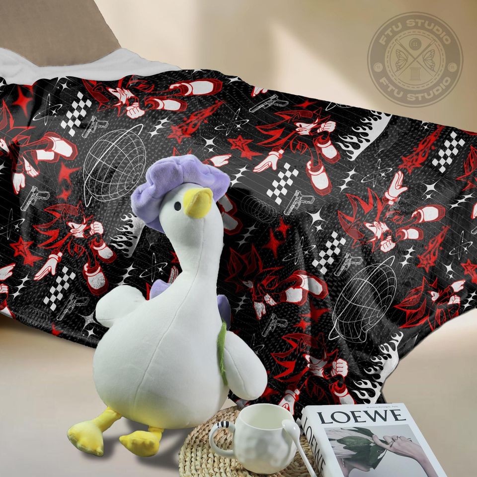 Shadow the Hedgehog Fleece Blanket - Video Game Gift