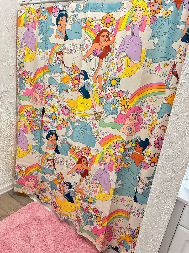 Princess Character Shower Curtain: Magical Bathroom Decor