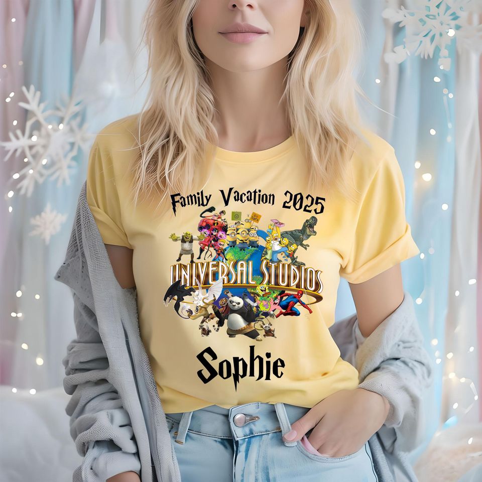 Universal Studios Family Vacation 2025 Matching Cotton Tee