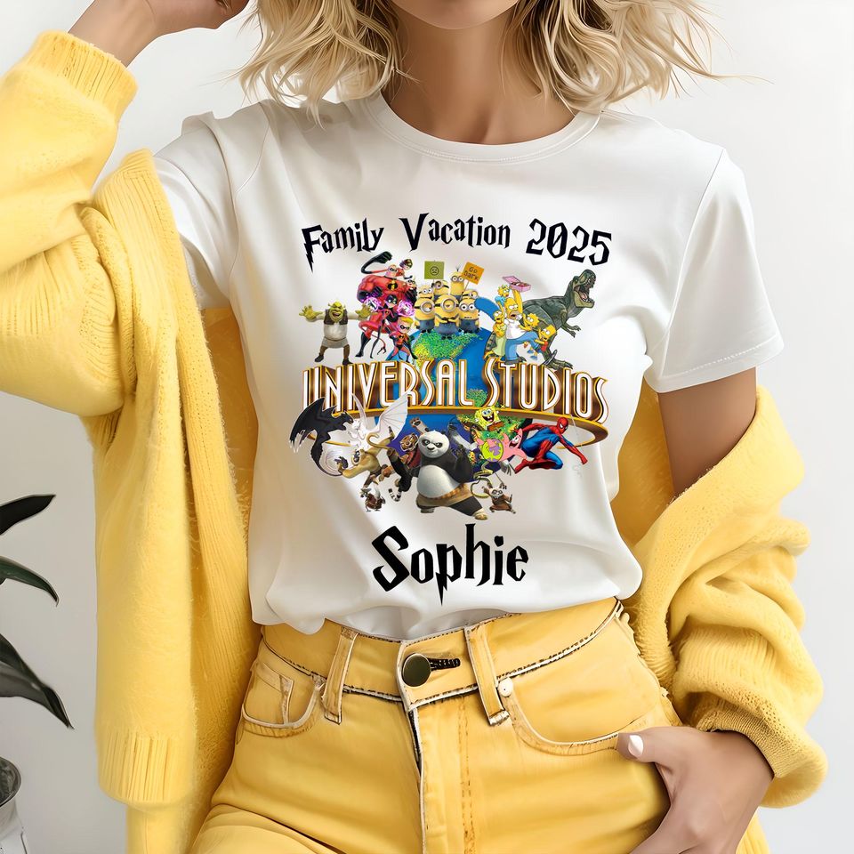Universal Studios Family Vacation 2025 Matching Cotton Tee