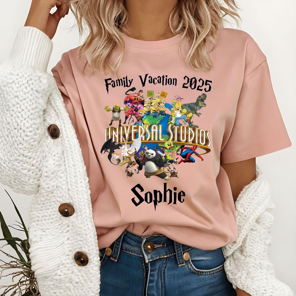 Universal Studios Family Vacation 2025 Matching Cotton Tee