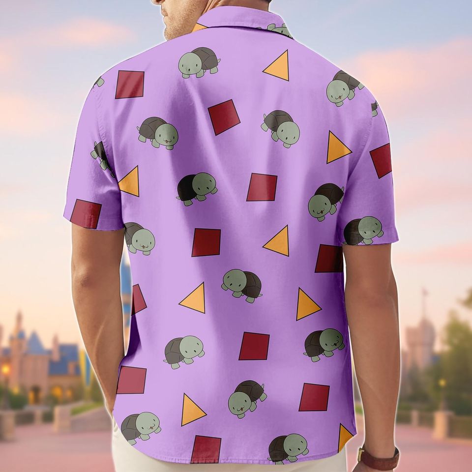 Zoey's Turtle Print Button Shirt Shorts, Kpop Demon Hunters Button Shirt, Kpop Movie Fan Hawaiian Shorts, Kpop Demon Hunters Zoey Shirt