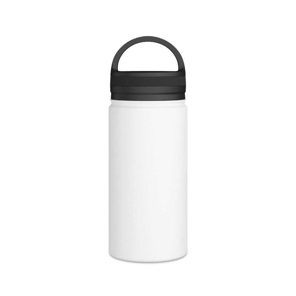 Homeschool Stainless Steel Water Bottle, Handle Lid - "Keep Homeschool Curious"