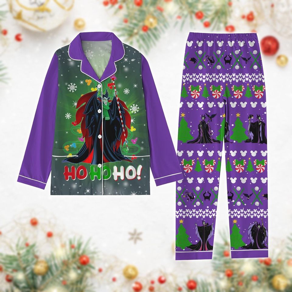 Maleficent Christmas Thick Pajamas, Disneyland Villains Pyjamas