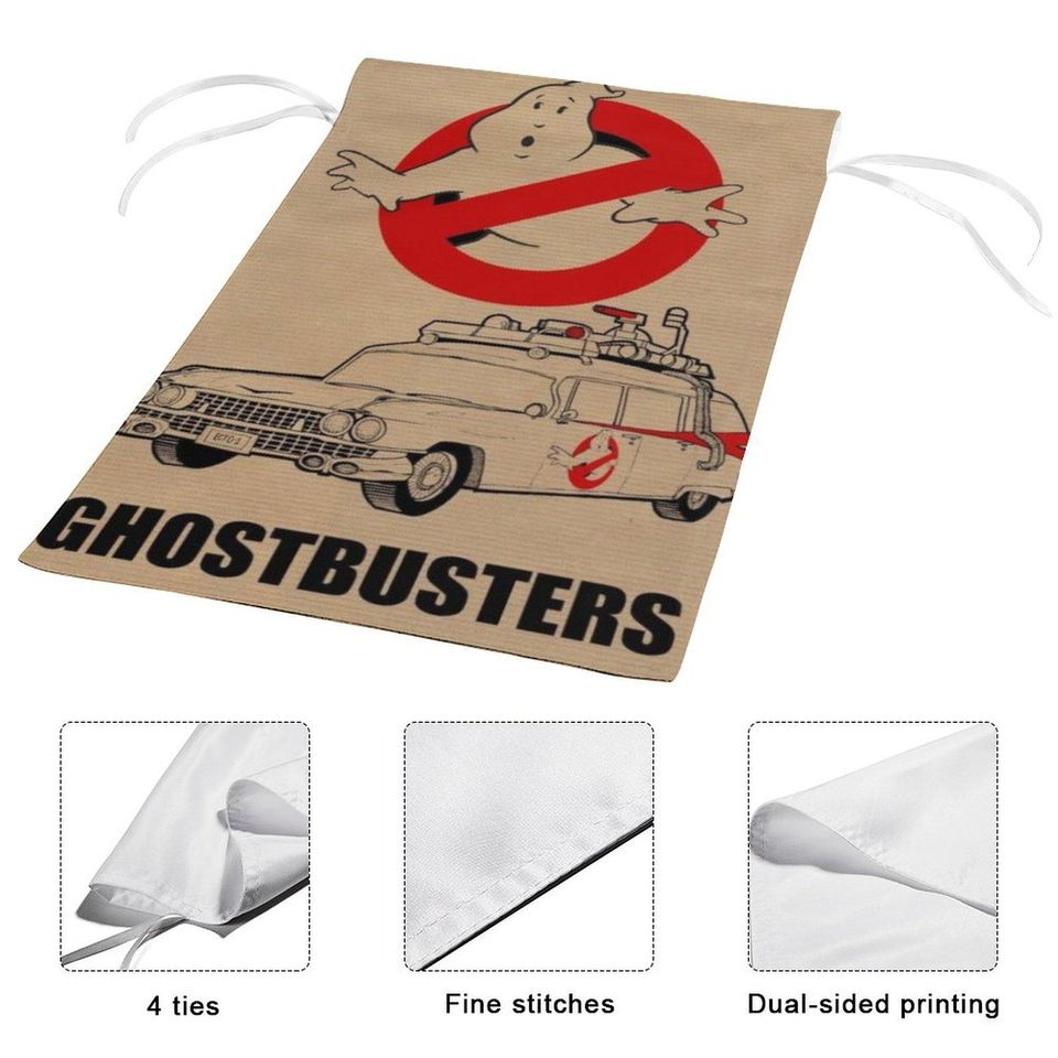 Ghostbusters Halloween Garden Flag - Iconic Logo and Ecto-1