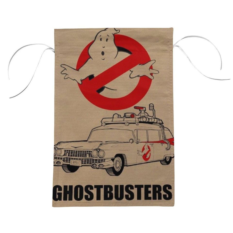 Ghostbusters Halloween Garden Flag - Iconic Logo and Ecto-1