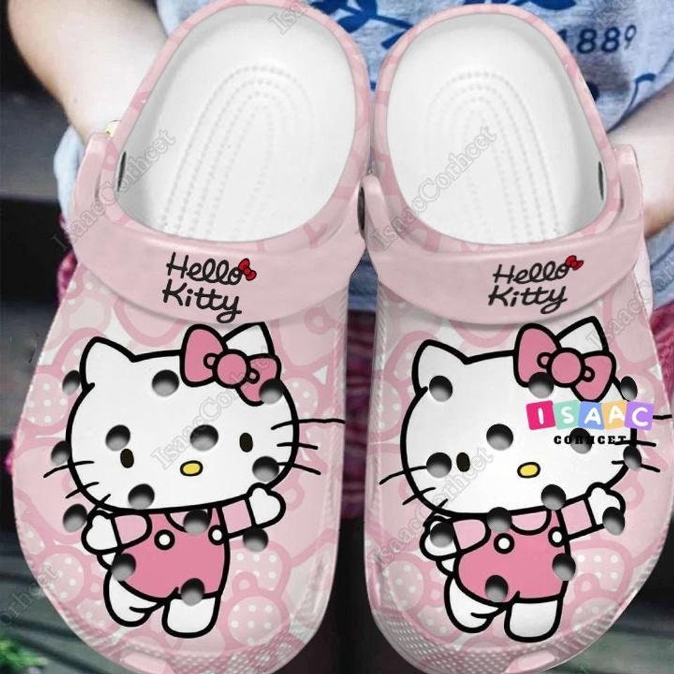 Hello Kitty Sandals, Hello Kitty Summer Shoes, Cartoon Slippers, Pink Cat Sandals, Gift For Hello Kitty Lovers, Kitty Cat Slippers
