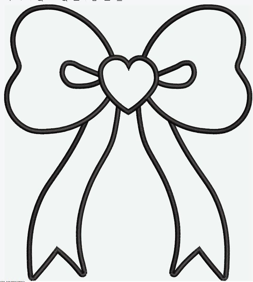 Side Bow Applique Sweatshirt Embroidery , Bow Christmas Embroidery