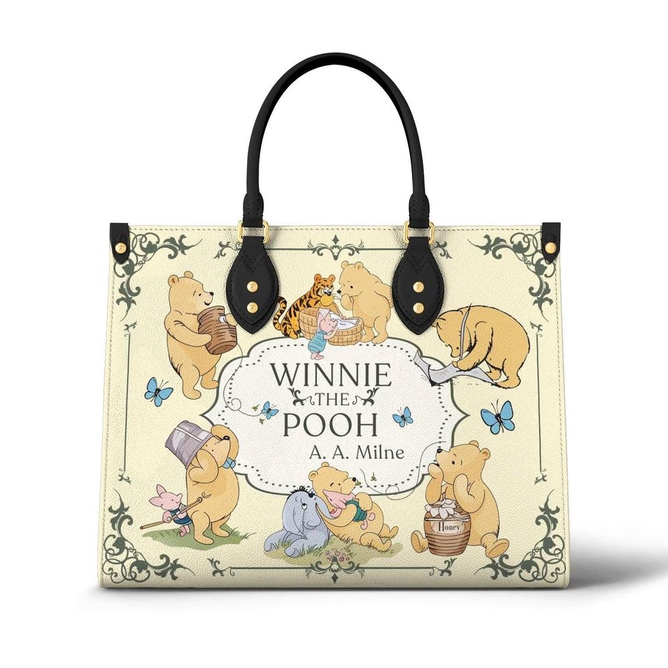 Personalized Leather Handbag Winnie's Classic Charm